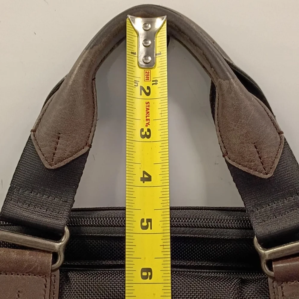 TUMI Alpha Nylon & Leather Briefcase‎ Black